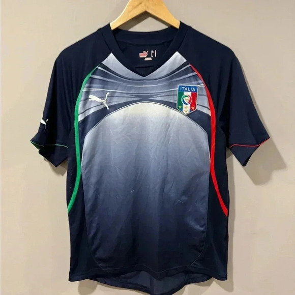 Puma Italy Italia National Team Football Shirt Y2K Football Soccer Jersey - Picture 3 of 10